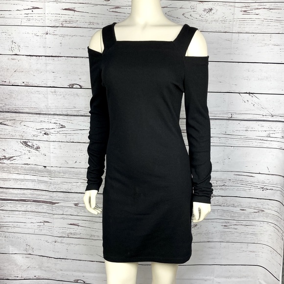 Doublju Dresses & Skirts - DOUBLJU LBD Cold Shoulder Square Neck Dress Size M